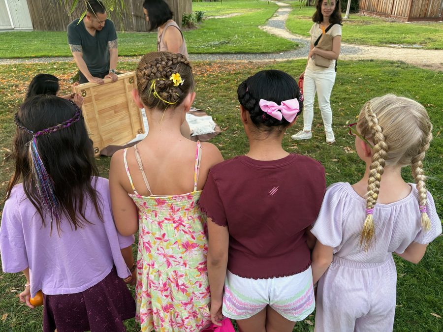 Group of girls with completed braided styles