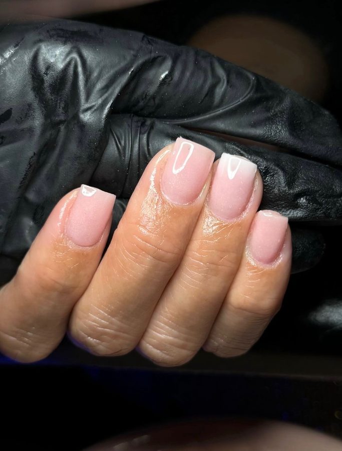 Nude french manicure